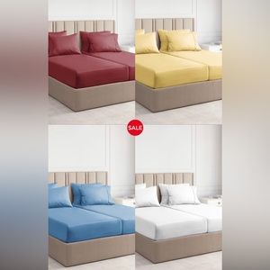 4 PACK Split King Size Sheet Set - 7 Piece Set EACH